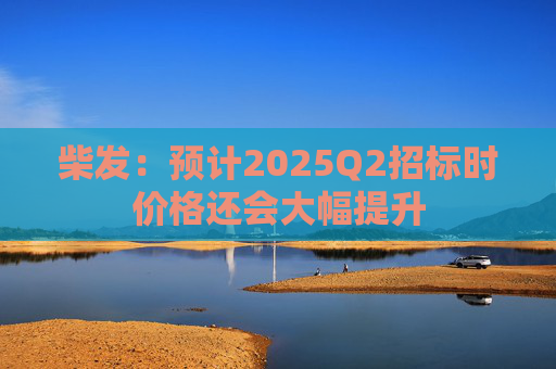 柴发：预计2025Q2招标时价格还会大幅提升  第1张