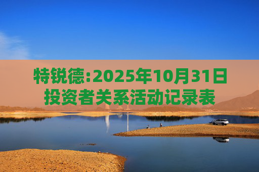 特锐德:2025年10月31日投资者关系活动记录表