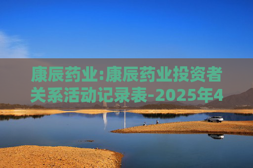康辰药业:康辰药业投资者关系活动记录表-2025年4-6月