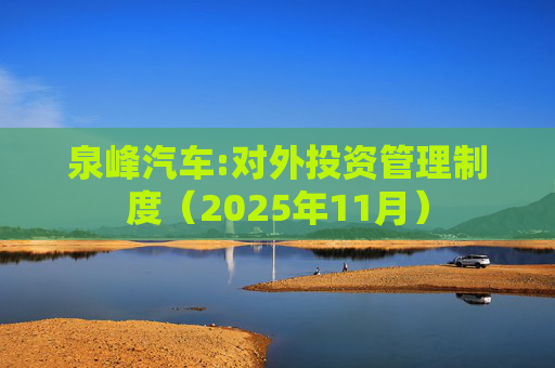 泉峰汽车:对外投资管理制度（2025年11月）  第1张