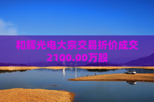 和辉光电大宗交易折价成交2100.00万股