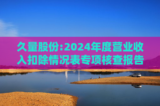 久量股份:2024年度营业收入扣除情况表专项核查报告  第1张