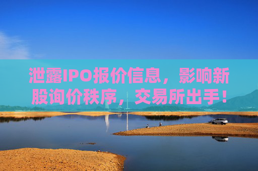泄露IPO报价信息，影响新股询价秩序，交易所出手！