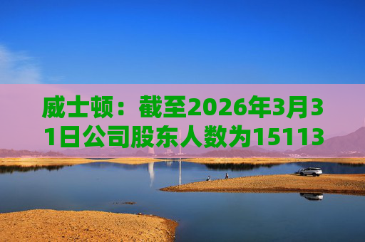 威士顿：截至2026年3月31日公司股东人数为15113户