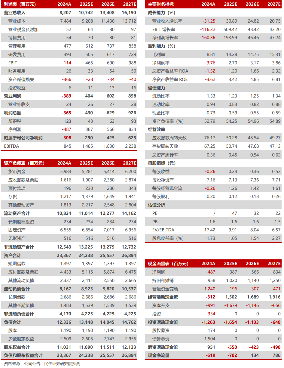 多氟多2024年年报及2025年一季报点评：业绩持续承压，六氟磷酸锂出货稳步增长【民生电新】  第2张