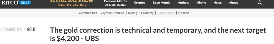 黄金多头不要怕！瑞银：金价只是暂时技术性调整 下一目标看向何方？  第2张
